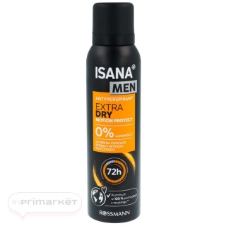 ISANA MEN Extra Dry Motion Protect Deodorant Spray – 72h, 150 ml