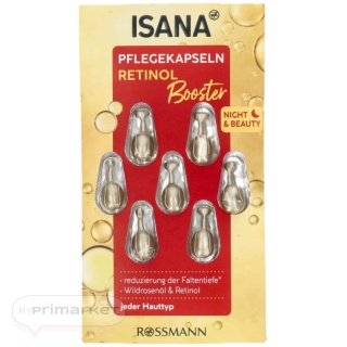 ISANA Night & Beauty face retinol capsules