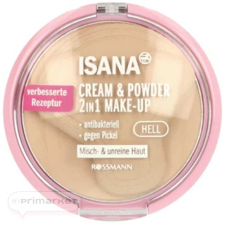 ISANA face cream and powder, 2in1, antibacterial