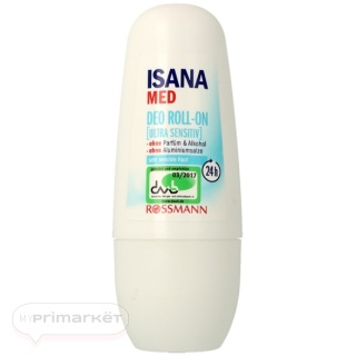 ISANA MED Ultra Sensitive roll-on deodorant, 24h