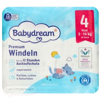 BABYDREAM Maxi Premium disposable nappies 4