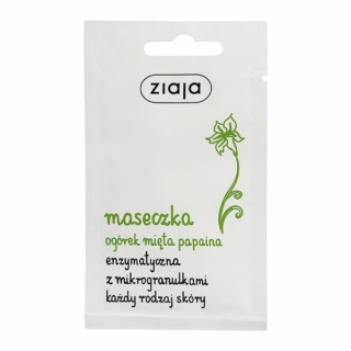 ZIAJA Cucumber Mint enzyme mask with microgranules