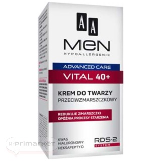 AA Men Advanced Care Vital 40+ Anti-wrinkle face cream - 50 ml