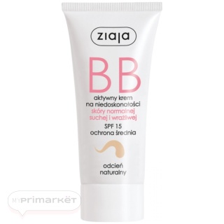 ZIAJA BB cream NATURAL tone for Normal, Dry & Sensitive skin - 50 ml