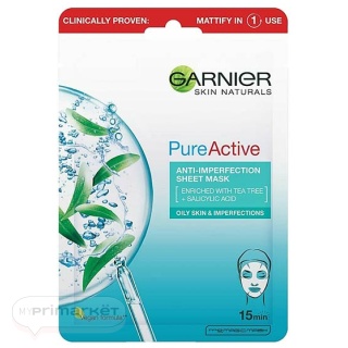 GARNIER Skin Naturals Pure Active Anti-imperfections Sheet Mask - 28 g