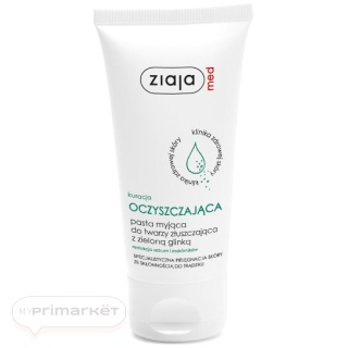 ZIAJA MED Antibacterial face cleansing PASTE with Green CLAY