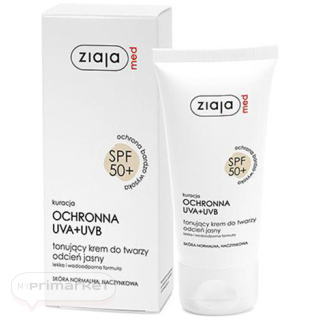 ZIAJA MED Protective SPF50 toning cream light shade